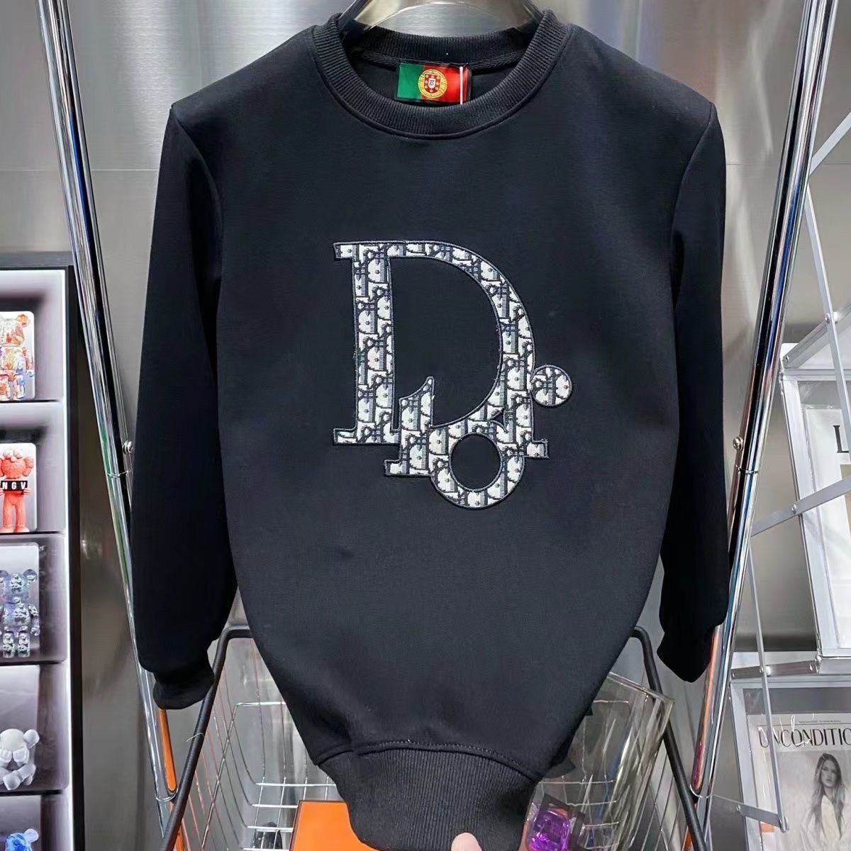 DIOR 2023ゆったり 厚い 防寒 上着 ディオール ロゴ 運動バーカー 100%綿 男女兼用