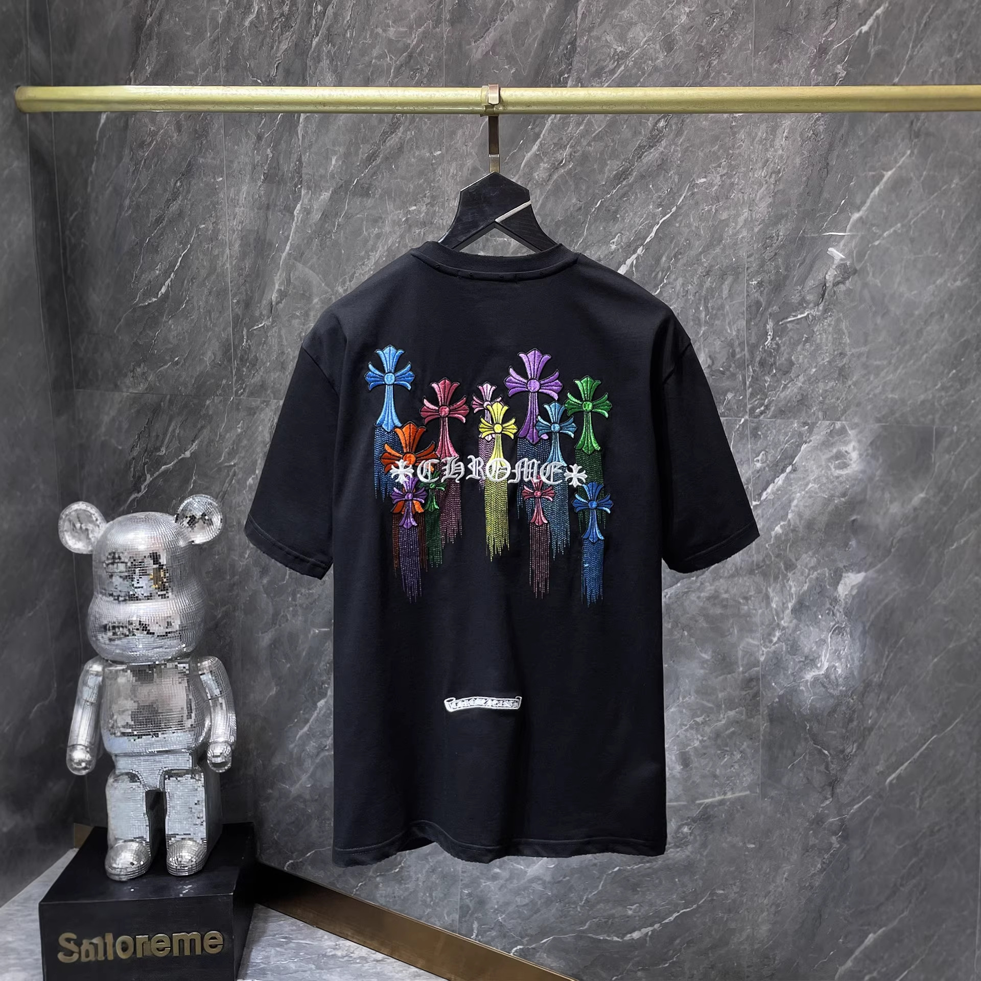 Chrome Hearts/クロムハーツ 2026SS夏新作 半袖Tシャツ 男女兼用 黑/白 CHT-26S22