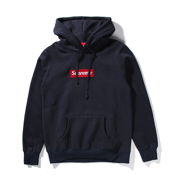 Supreme (シュプリーム) 15FW ボックス ロゴ フーデット スウェットシャツ パーカー(Box Logo Hooded Sweatshirt Pullover) ネイビー