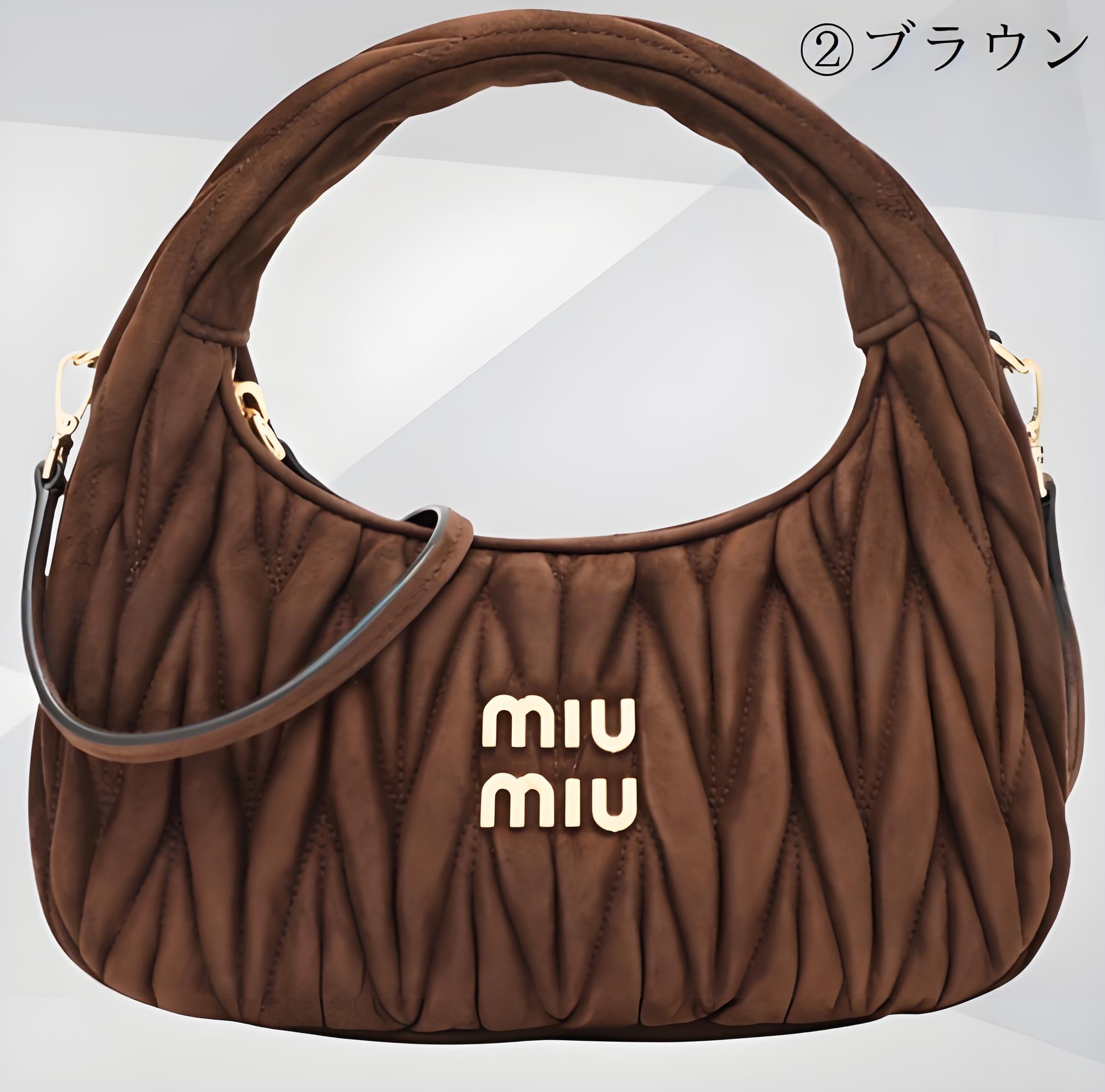 《比類なき逸品》MIU MIU/ミュウミュウ ★マトラッセ スエード レザー バッグ