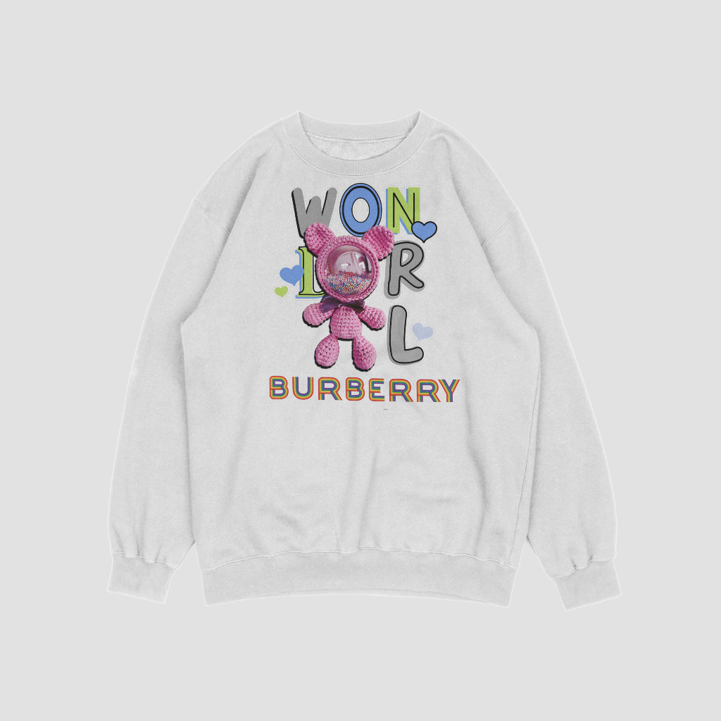 Burberryスウェット クル パーカー プリント  綿　男女兼用