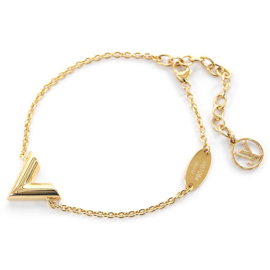 【国内発送/直営店】ルイヴィトン M61084 ブレスレット アクセサリー LV ブレスレット・エセンシャルV ゴールド 専用箱付き