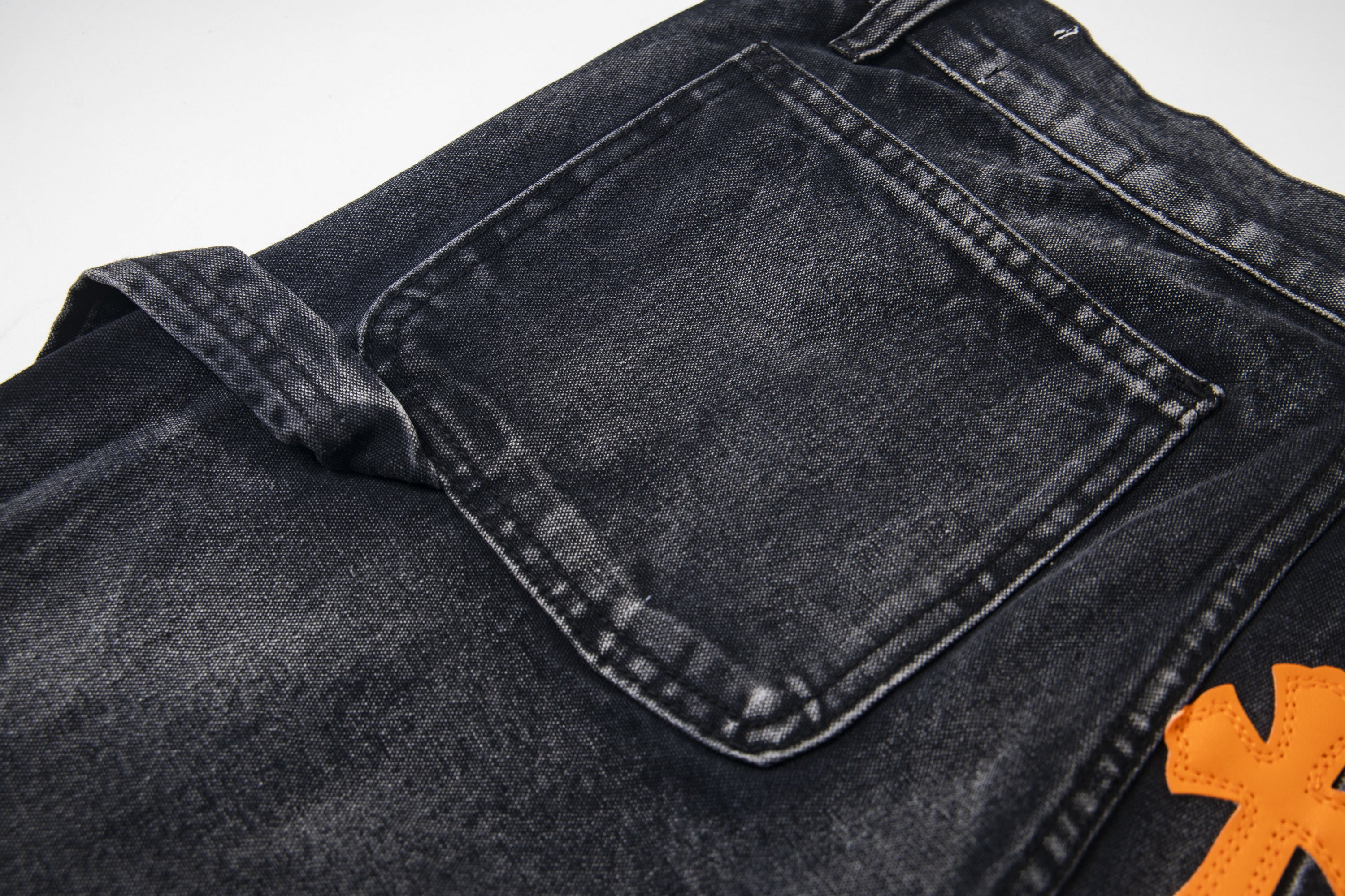 【Chrome Hearts】クロムハーツ ギャラリーデパート クロスパッチ フレアデニムジーンズ 8176