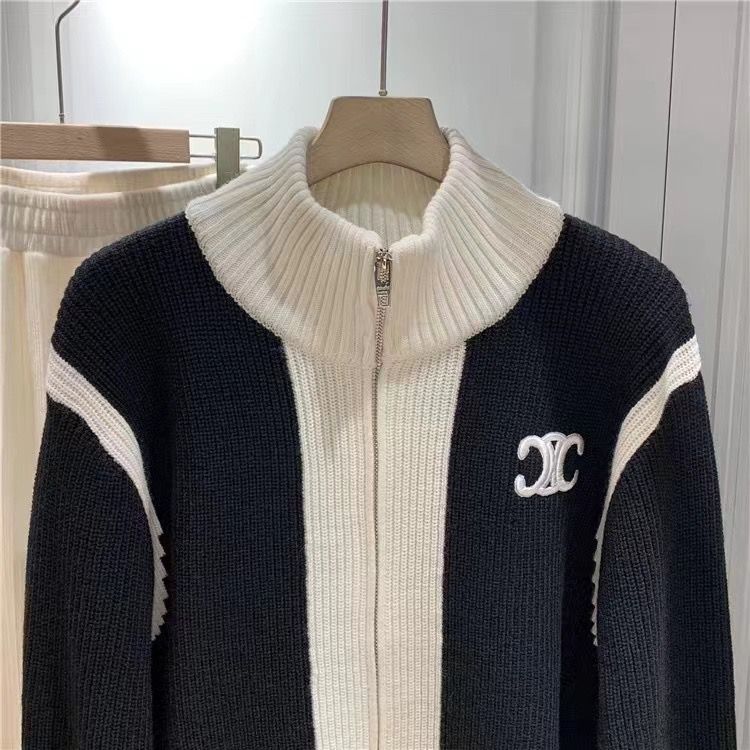 LOEWE高品質刺繍ニットカーディガンセーター