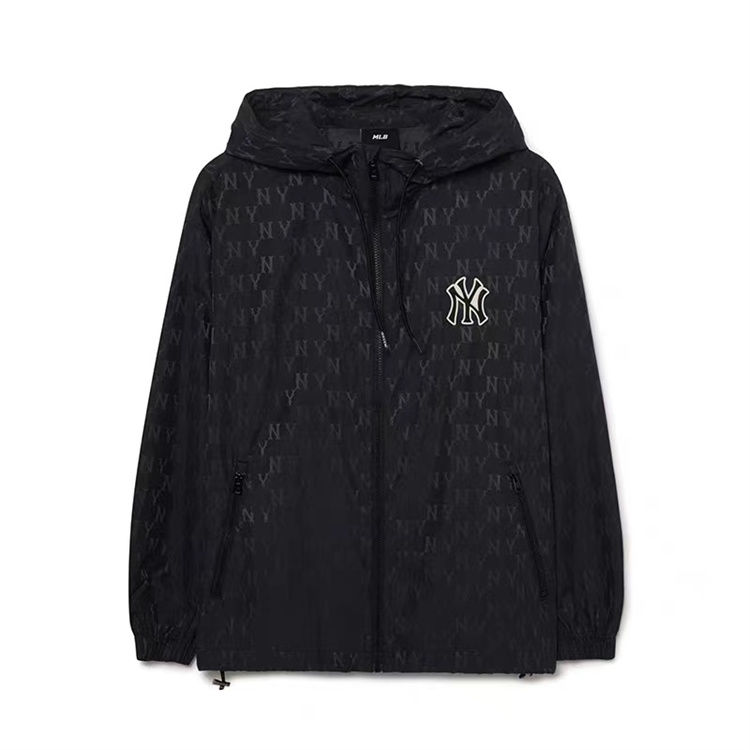 MLB 春と秋の新しい老花満印連帽スポーツ  トレンチコート