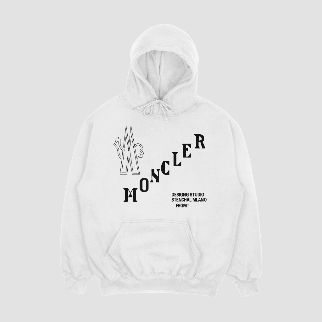 MONCLERスウェット クル パーカー プリント  綿　男女兼用