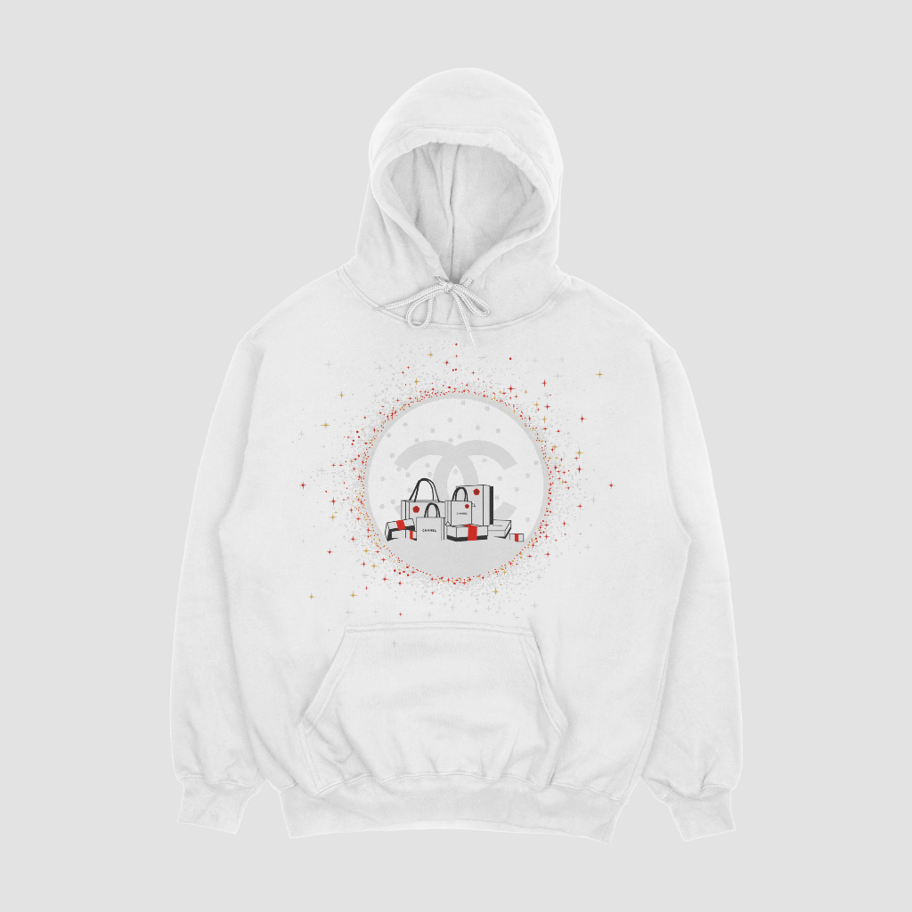 CHANEL 漫画文字プリントのパーカー