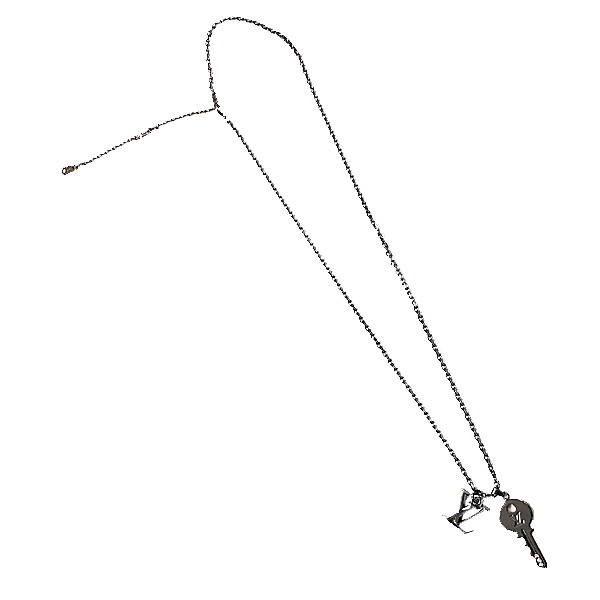 【国内発送/直営店】LV　イニシャル　キー　メンズ アクセサリー 箱 ラッピング ブラック ルテニウム ガンメタリック シルバー