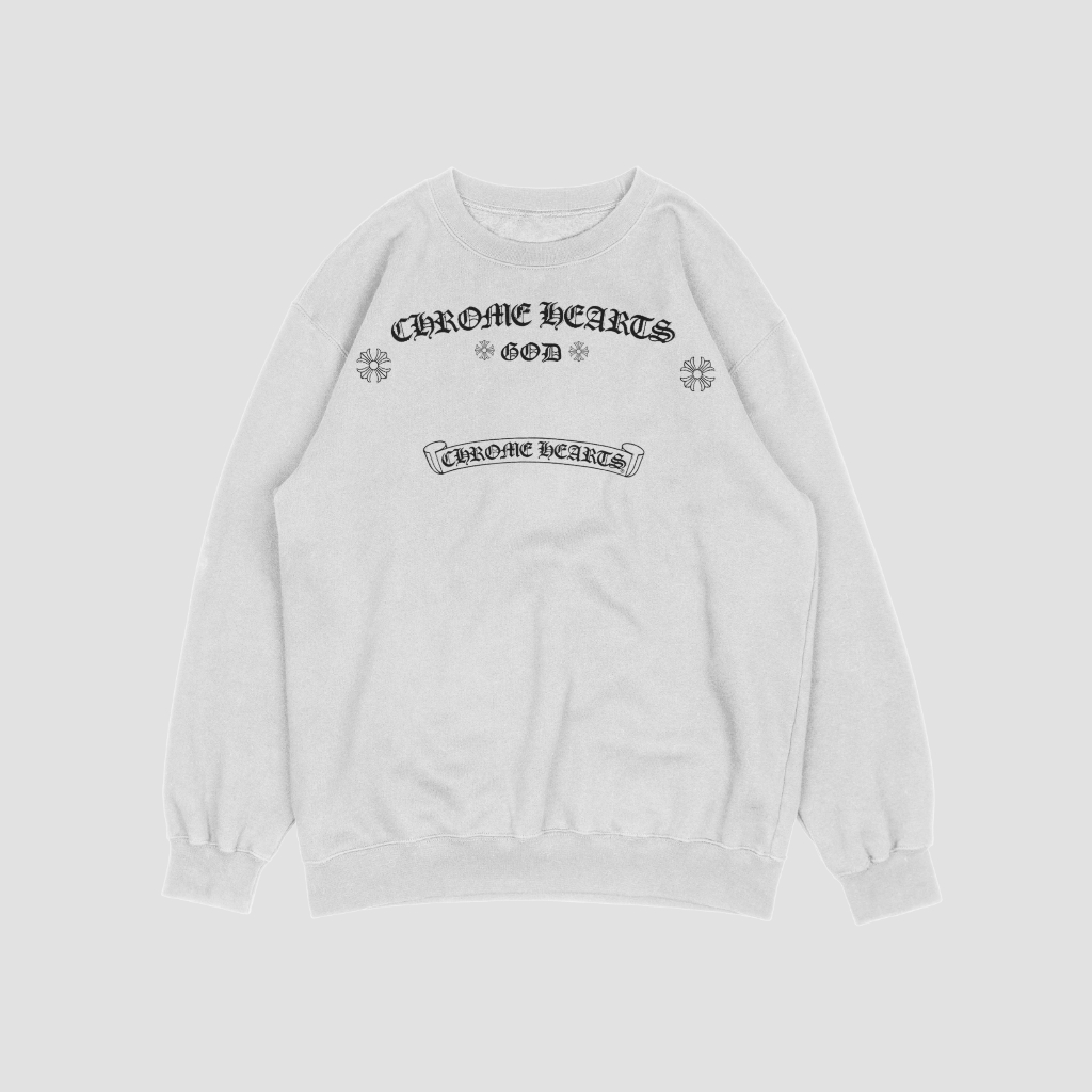 Chrome Hearts クラシックなロゴプリントスウェット クル