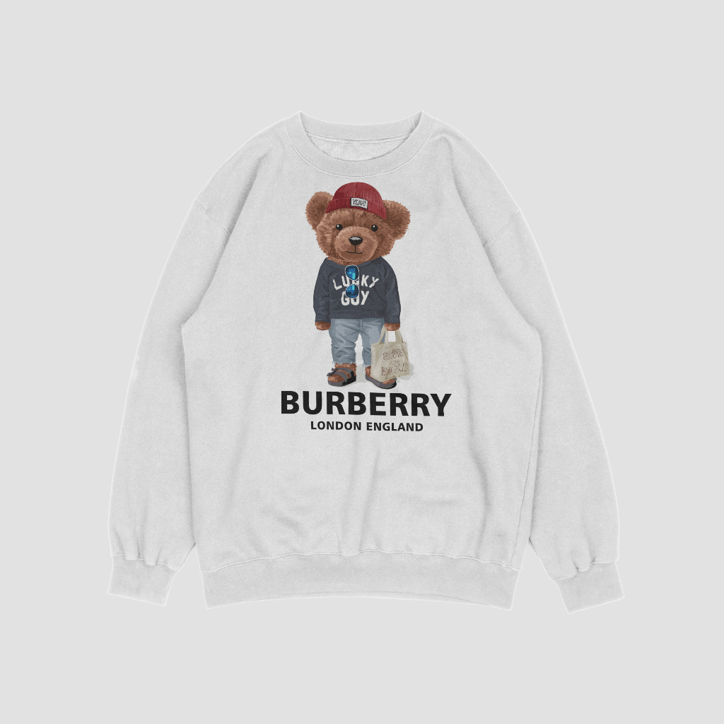 Burberryスウェット クル パーカー プリント  綿　男女兼用