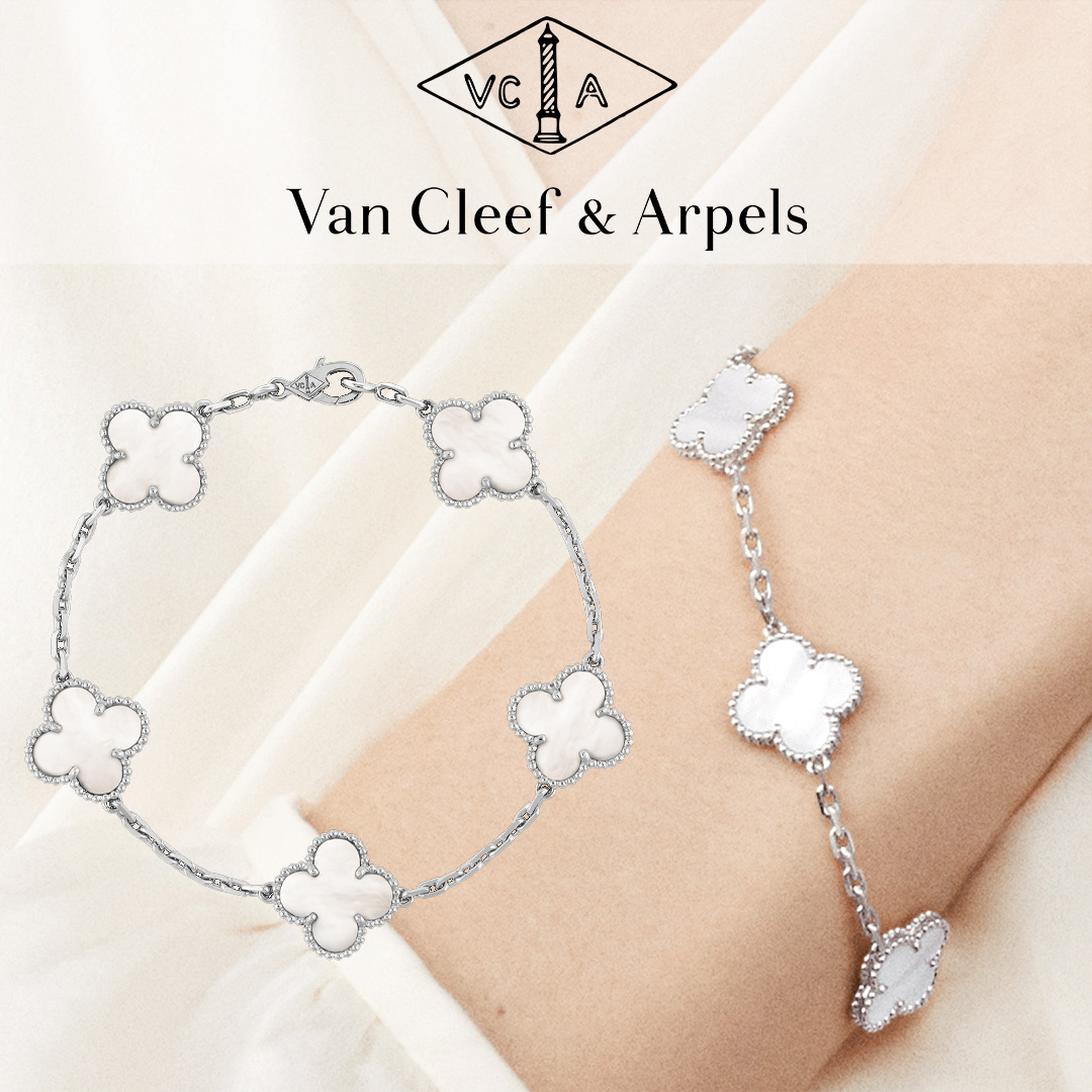 【国内発送/直営店】ヴァン クリーフ&アーペル（Van Cleef & Arpels）ヴィンテージアルハンブラブレスレット、5パターン