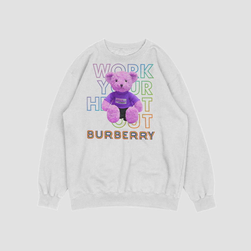 Burberryスウェット クル パーカー プリント  綿　男女兼用