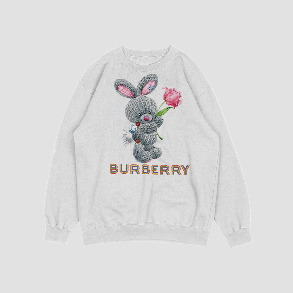 Burberryスウェット クル パーカー プリント  綿　男女兼用