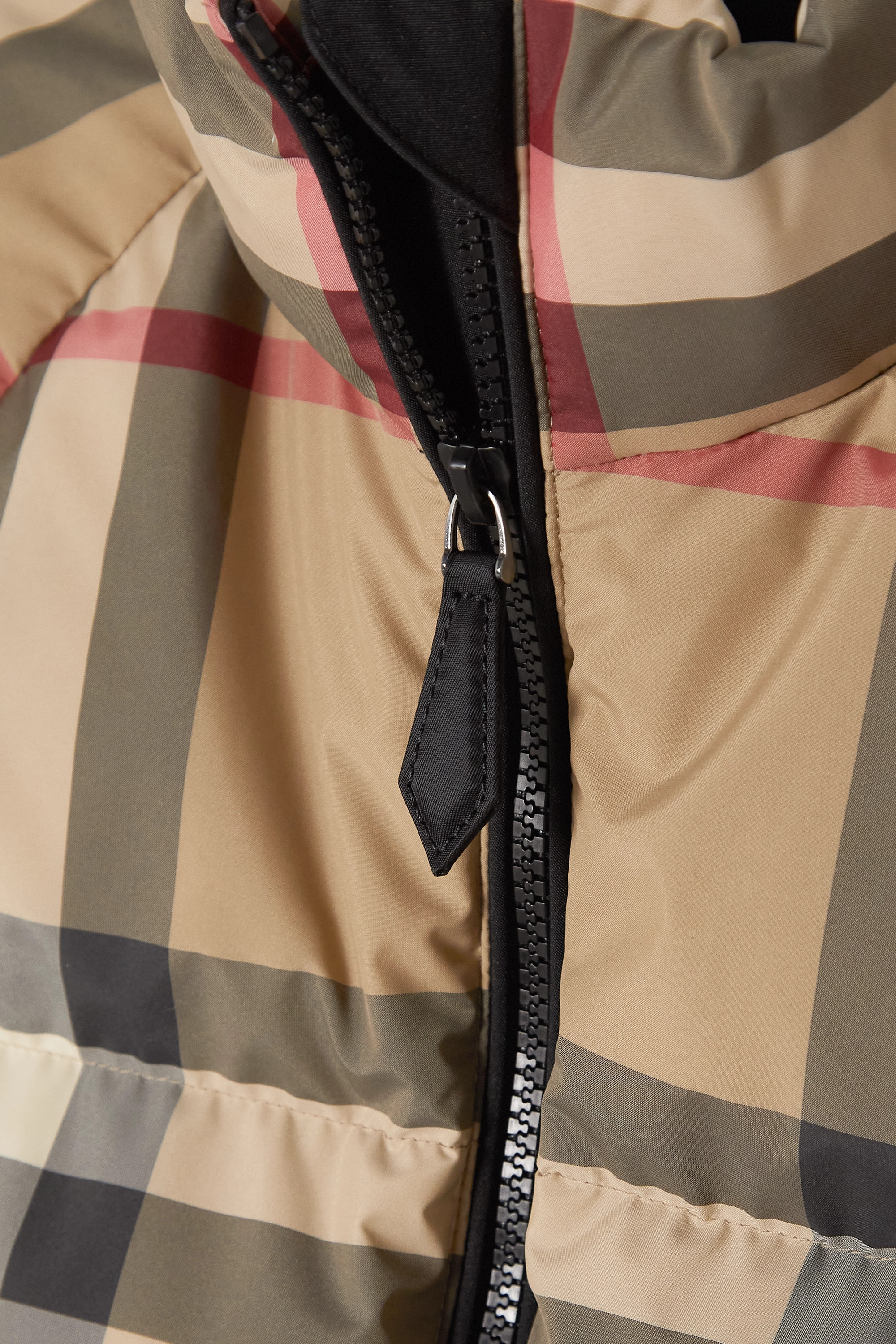 【BURBERRY】デタッチャブルフード チェック パファージャケット ダウンジャケット