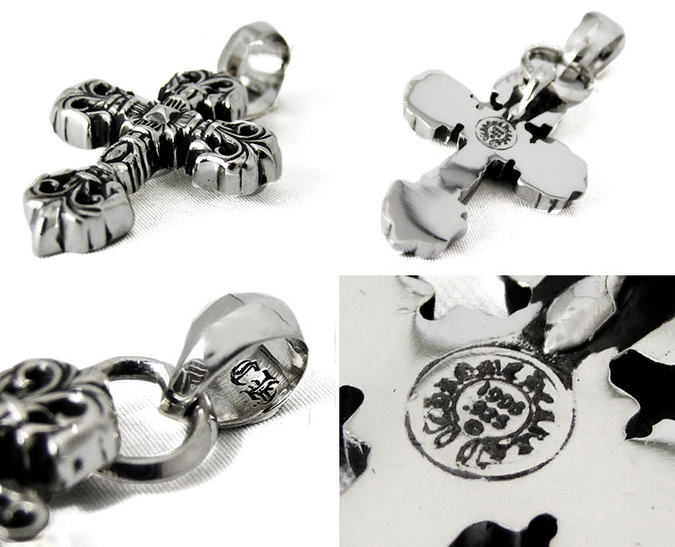 クロムハーツ フィリグリークロスペンダント XS with ベイル＆ペーパーチェーンネックレス20インチセット