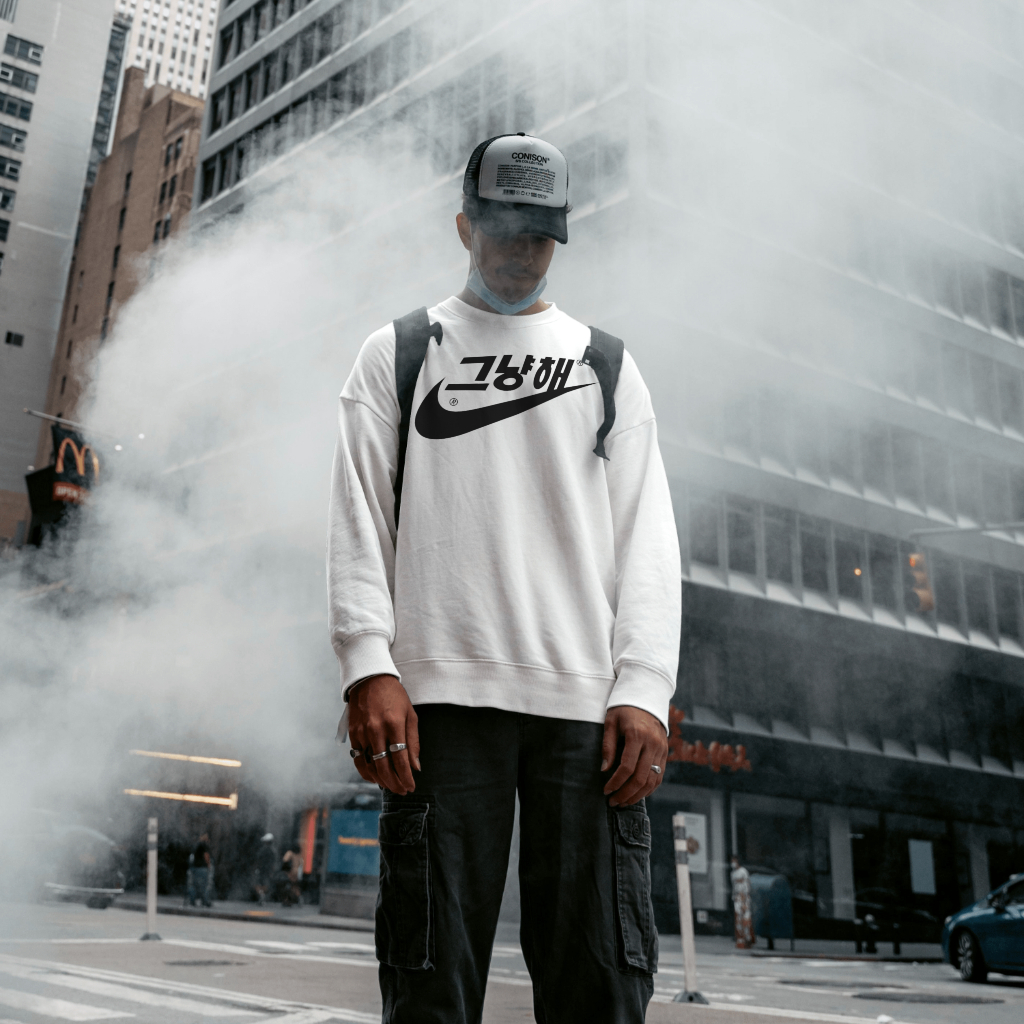 NIKEスウェット クル パーカー プリント  綿　男女兼用