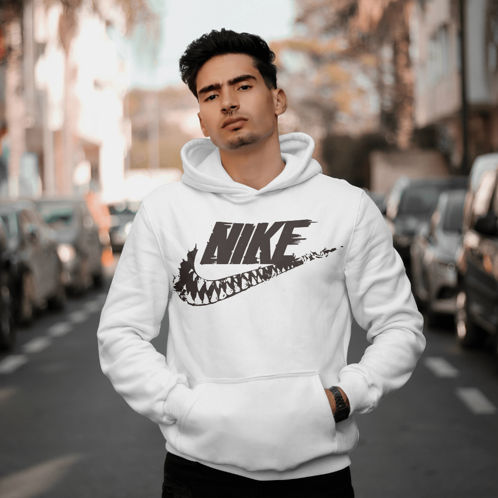 NIKEスウェット クル パーカー プリント  綿　男女兼用