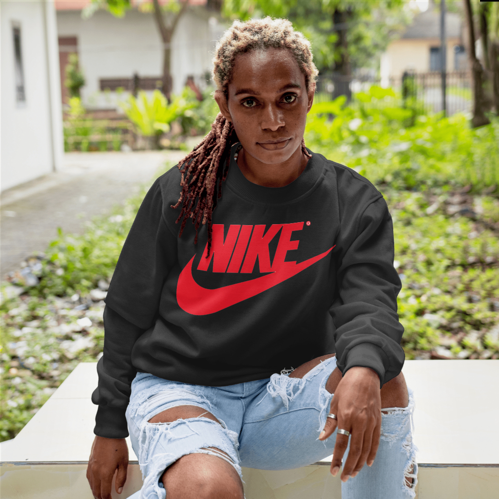 NIKEスウェット クル パーカー プリント  綿　男女兼用