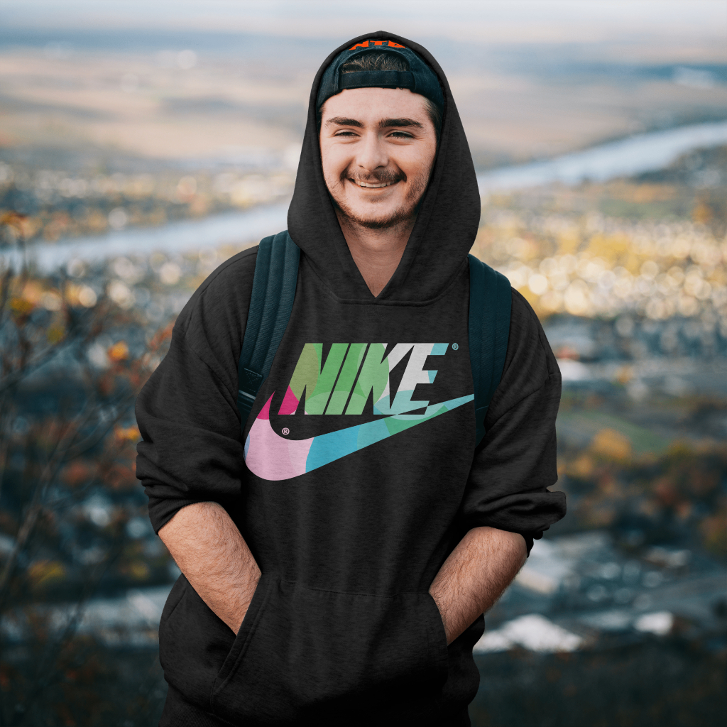 NIKEスウェット クル パーカー プリント  綿　男女兼用