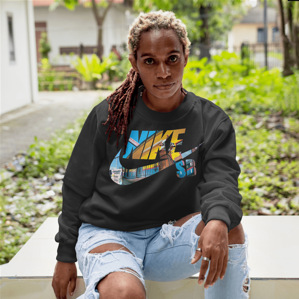 NIKEスウェット クル パーカー プリント  綿　男女兼用