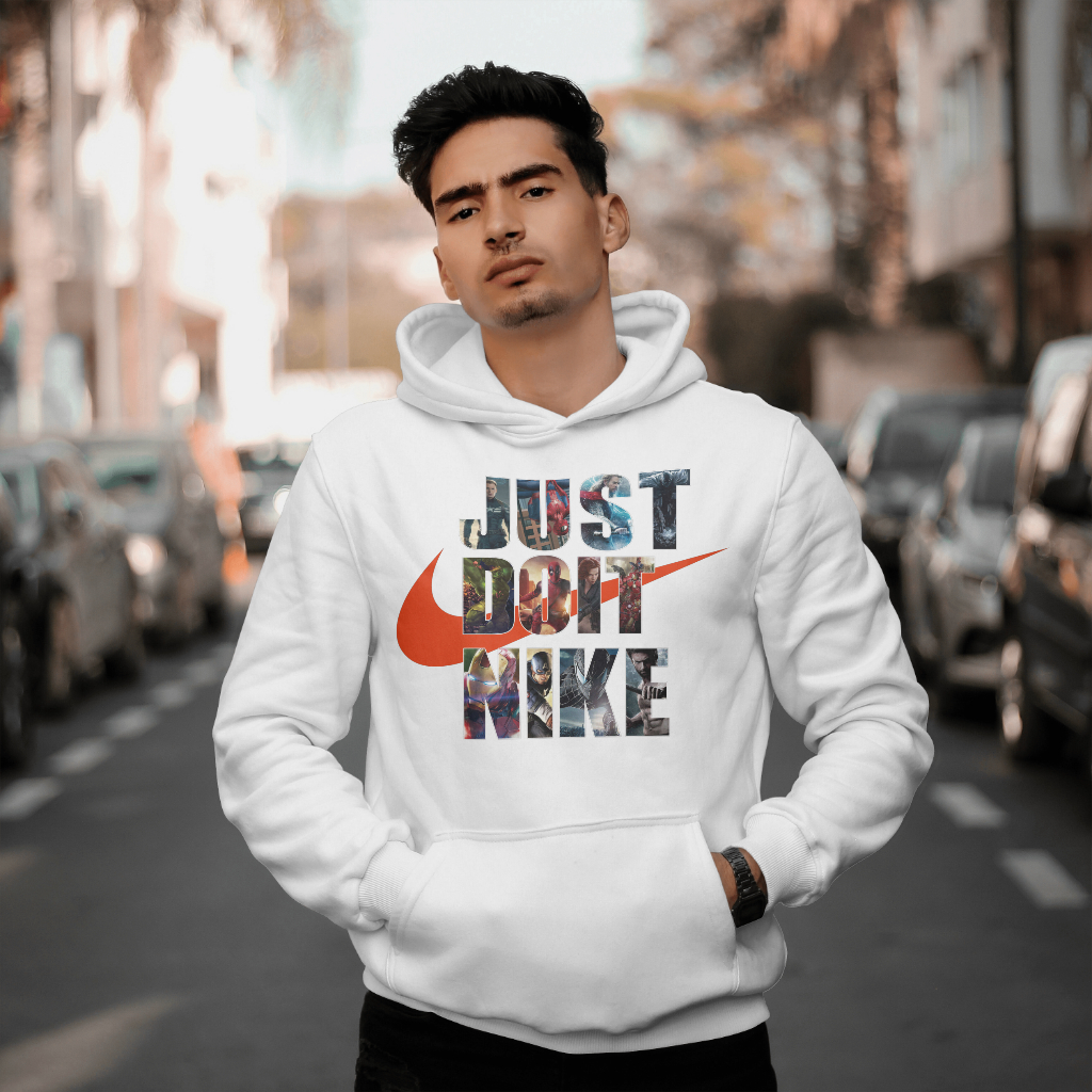 NIKEスウェット クル パーカー プリント  綿　男女兼用