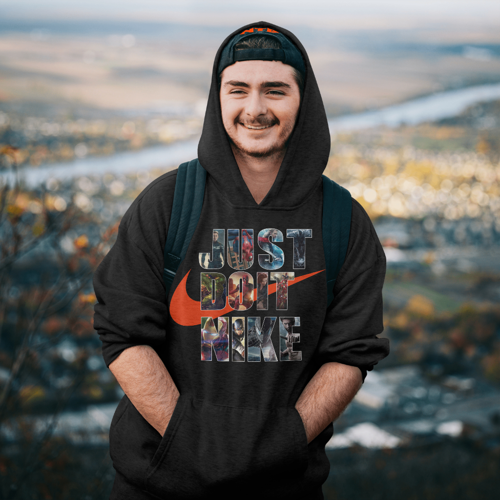 NIKEスウェット クル パーカー プリント  綿　男女兼用