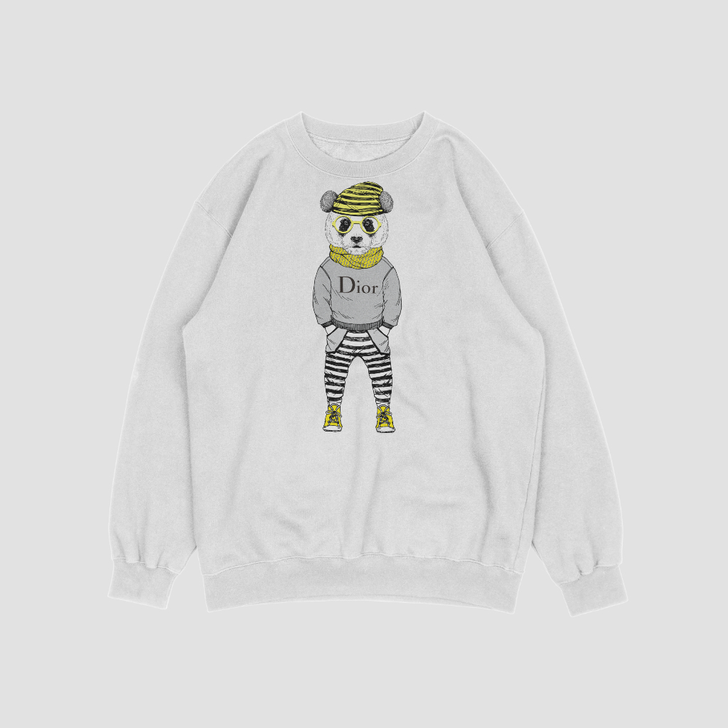 Diorスウェット クル パーカー プリント  綿　男女兼用