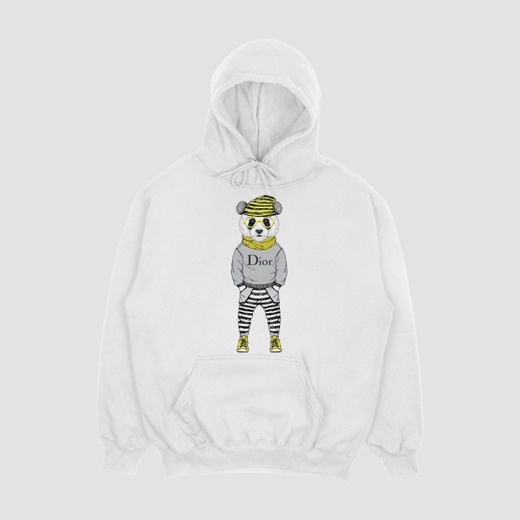 Diorスウェット クル パーカー プリント  綿　男女兼用