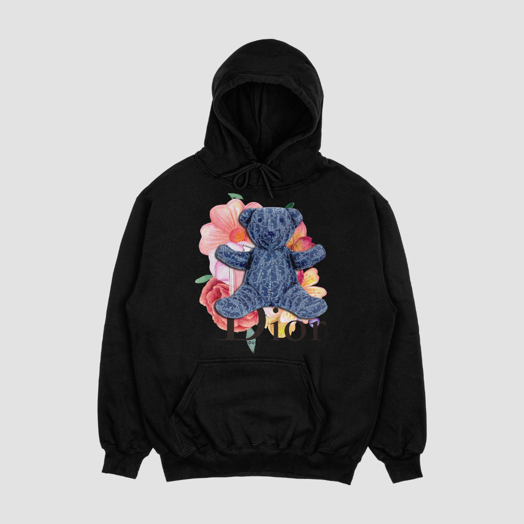 Diorスウェット クル パーカー プリント  綿　男女兼用