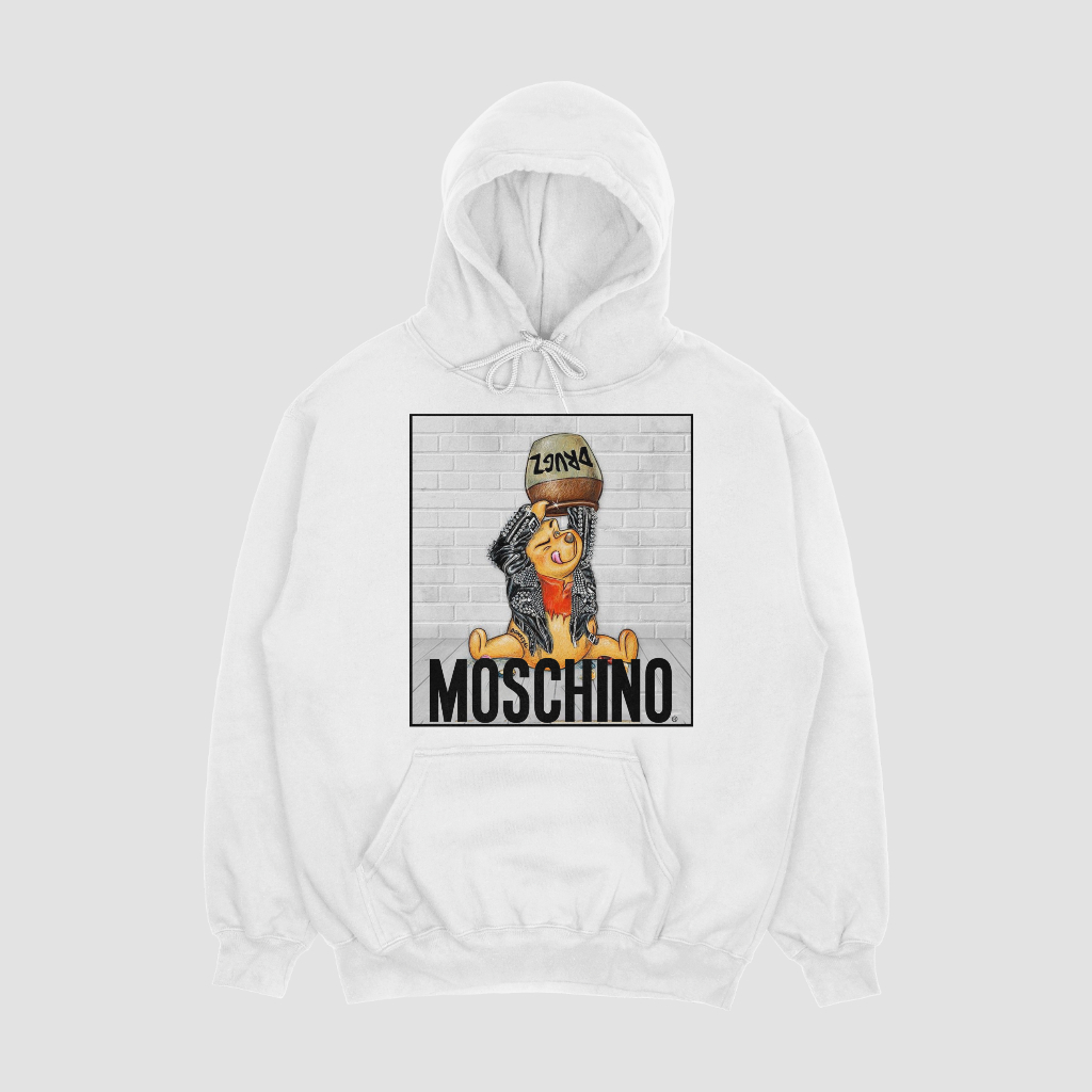 MOSCHINOスウェット クル パーカー プリント  綿　男女兼用