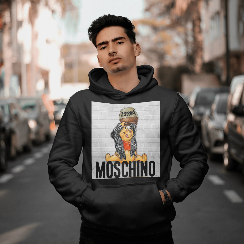 MOSCHINOスウェット クル パーカー プリント  綿　男女兼用