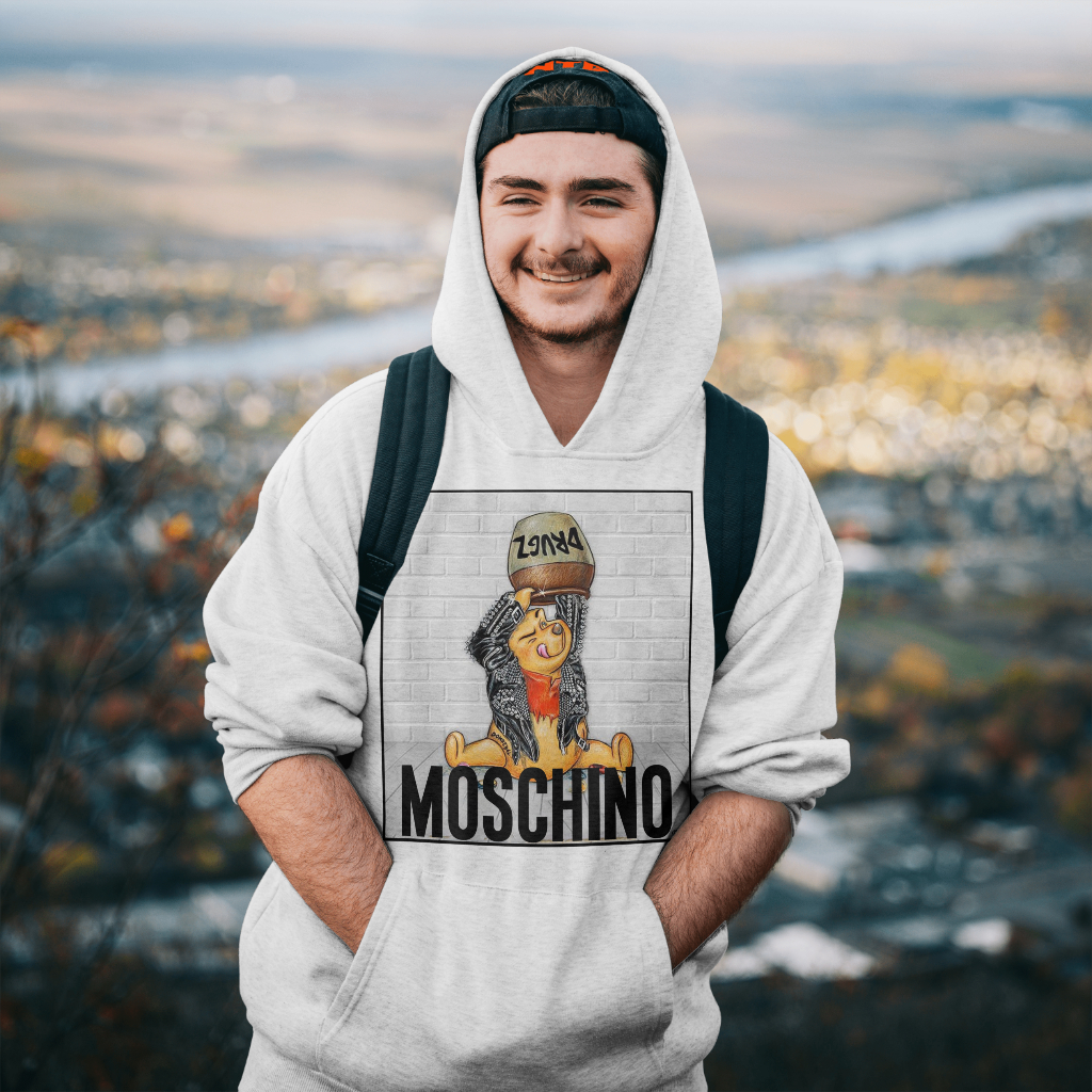 MOSCHINOスウェット クル パーカー プリント  綿　男女兼用