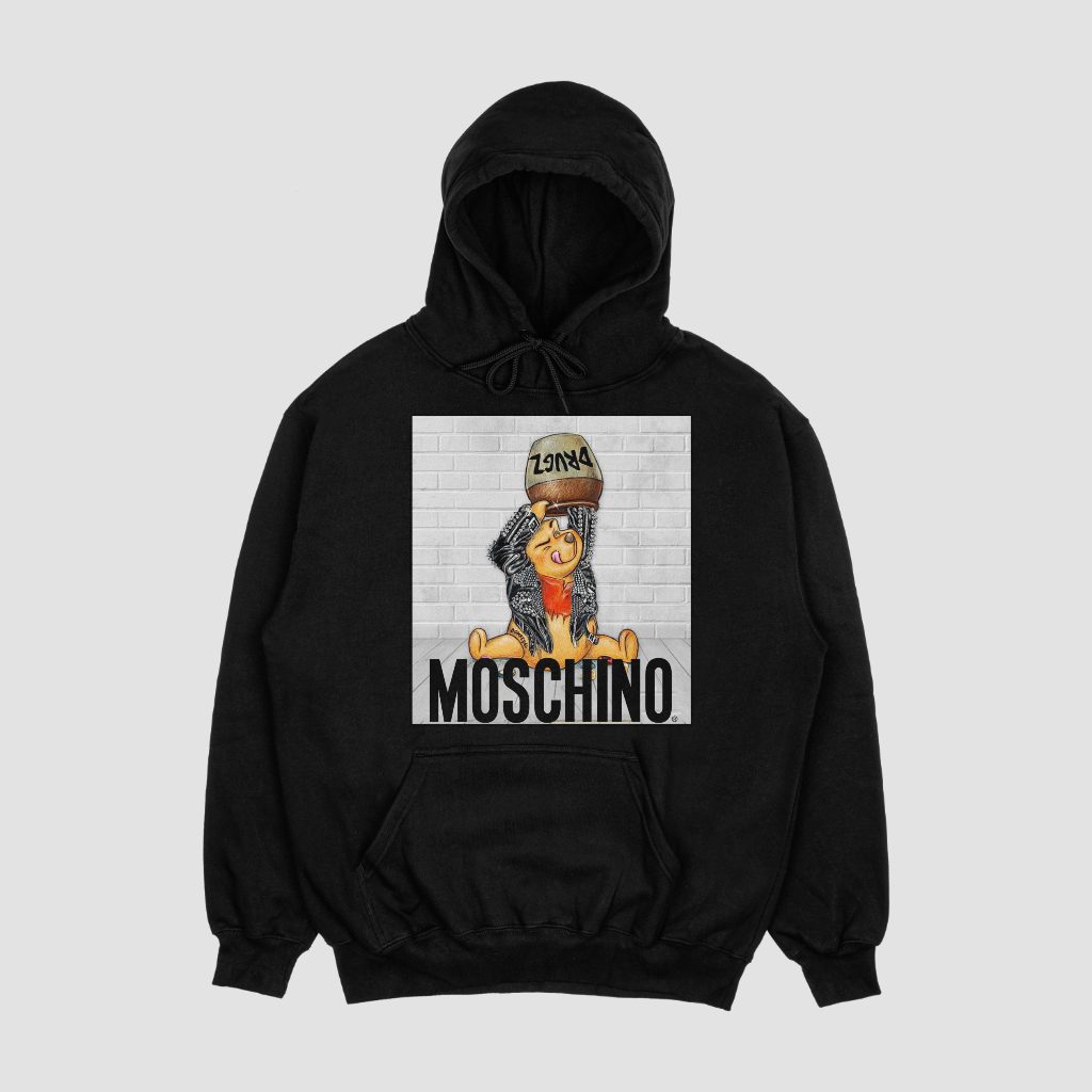 MOSCHINOスウェット クル パーカー プリント  綿　男女兼用