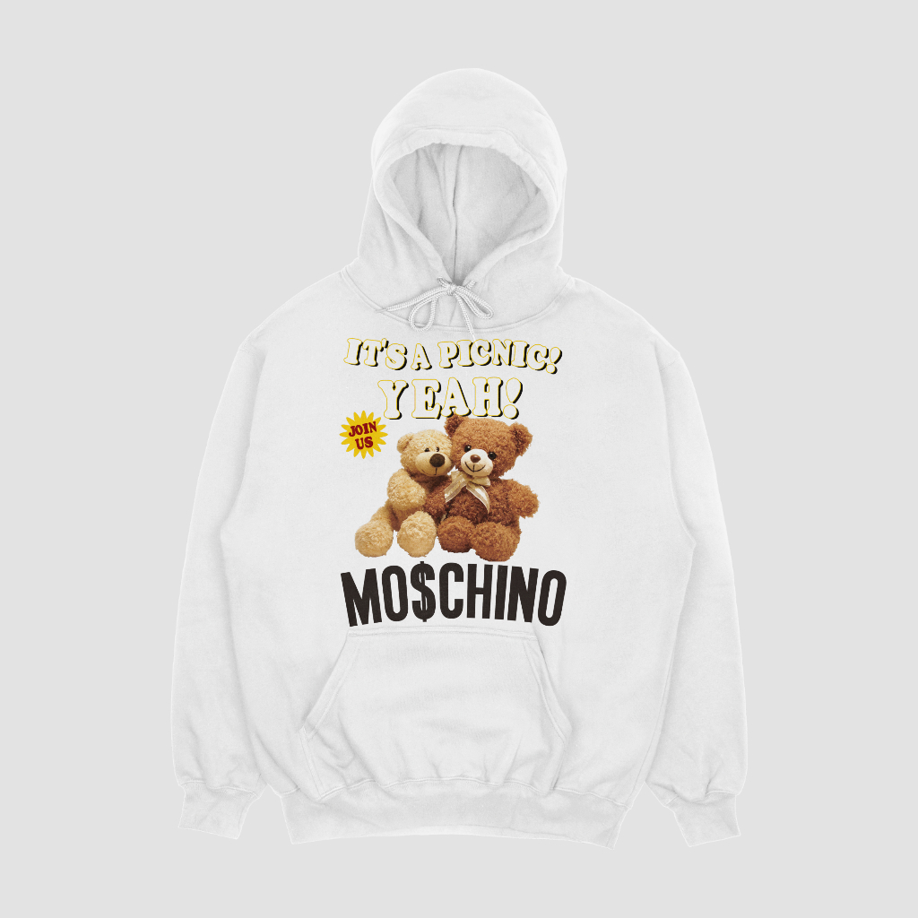 MOSCHINOスウェット クル パーカー プリント  綿　男女兼用