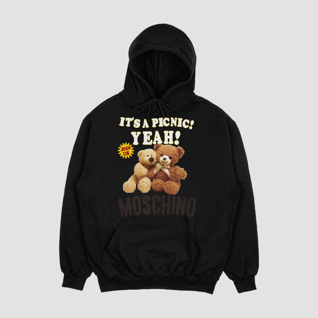 MOSCHINOスウェット クル パーカー プリント  綿　男女兼用