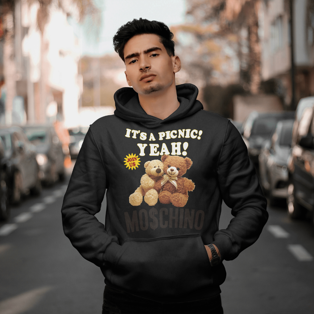 MOSCHINOスウェット クル パーカー プリント  綿　男女兼用