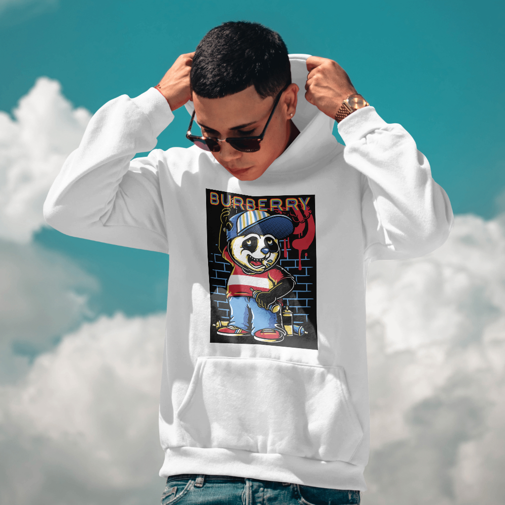 Burberryスウェット クル パーカー プリント  綿　男女兼用