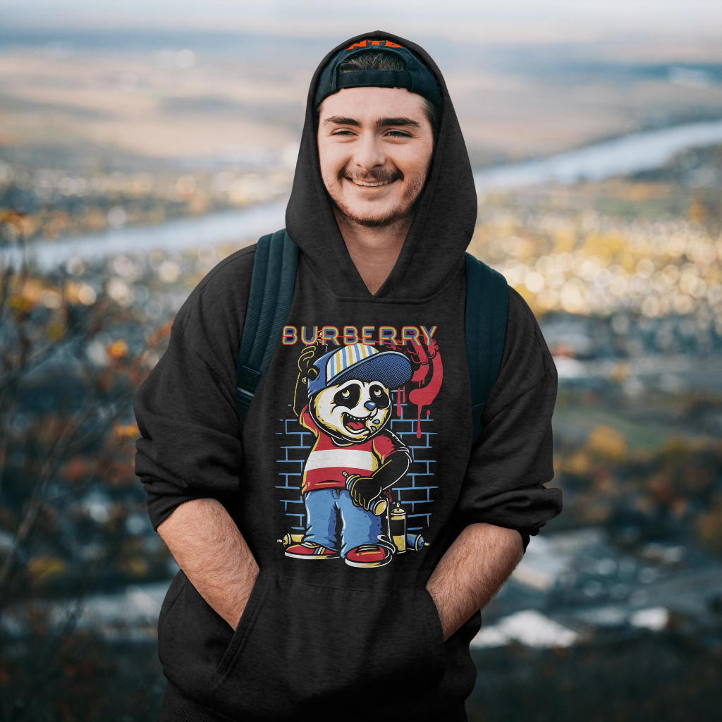 Burberryスウェット クル パーカー プリント  綿　男女兼用