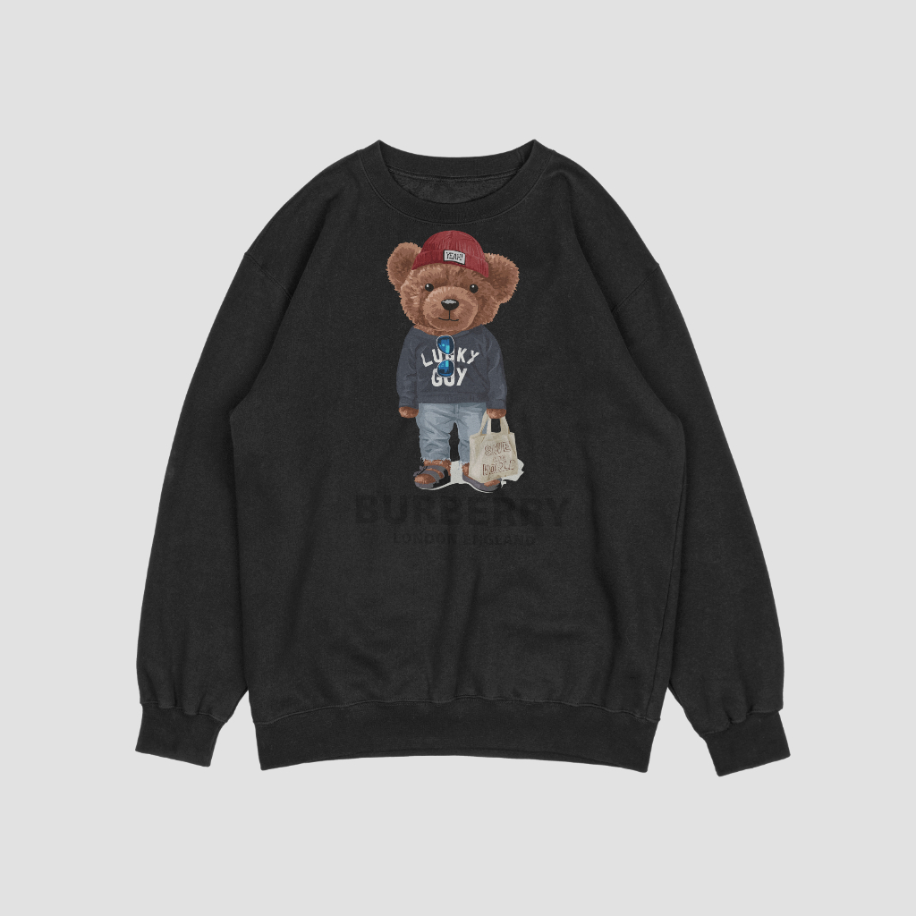 Burberryスウェット クル パーカー プリント  綿　男女兼用