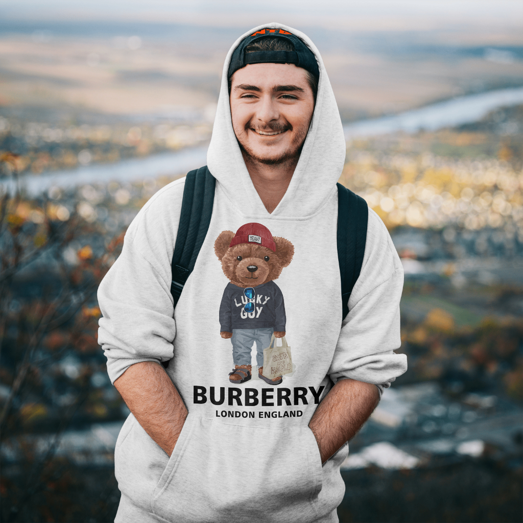 Burberryスウェット クル パーカー プリント  綿　男女兼用