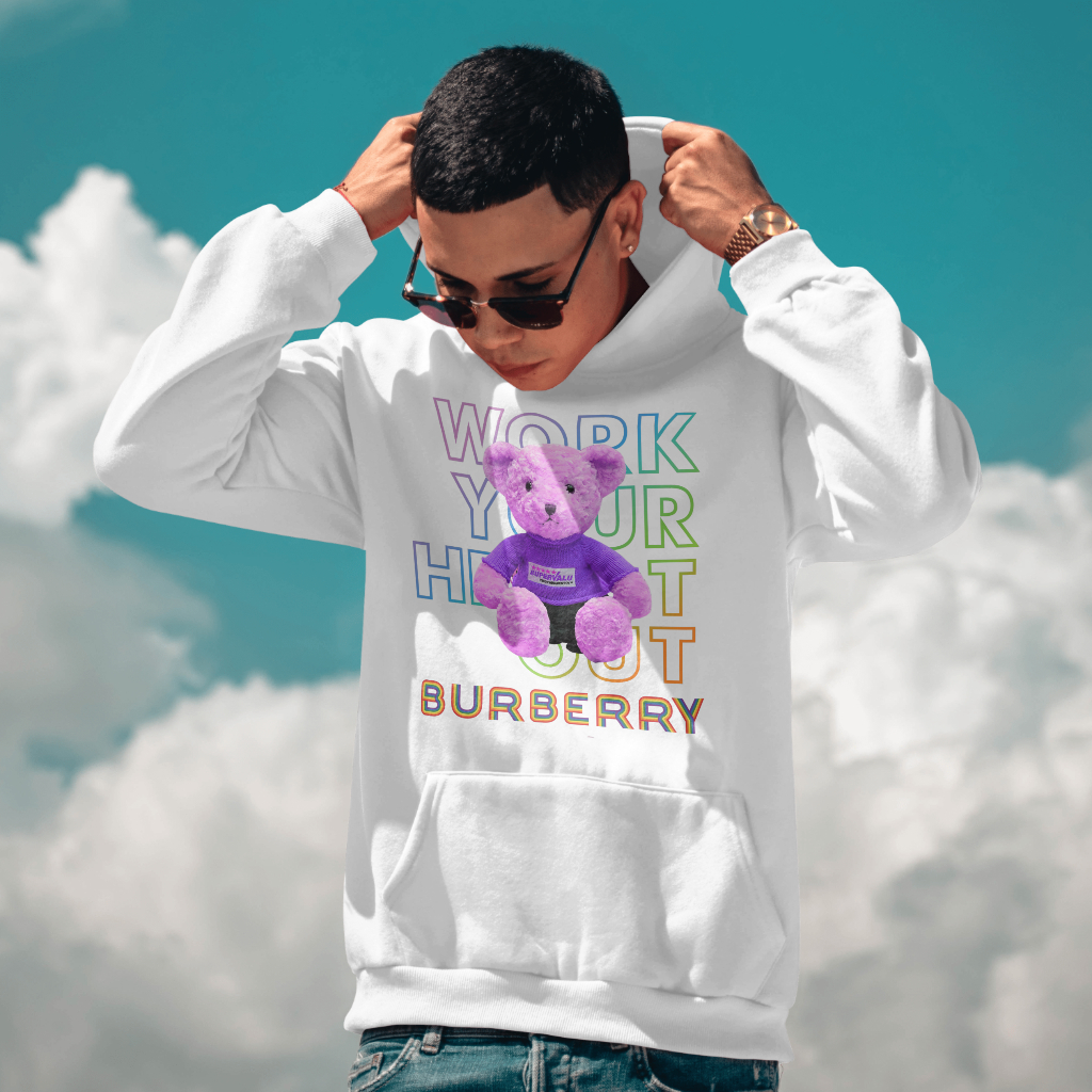 Burberryスウェット クル パーカー プリント  綿　男女兼用