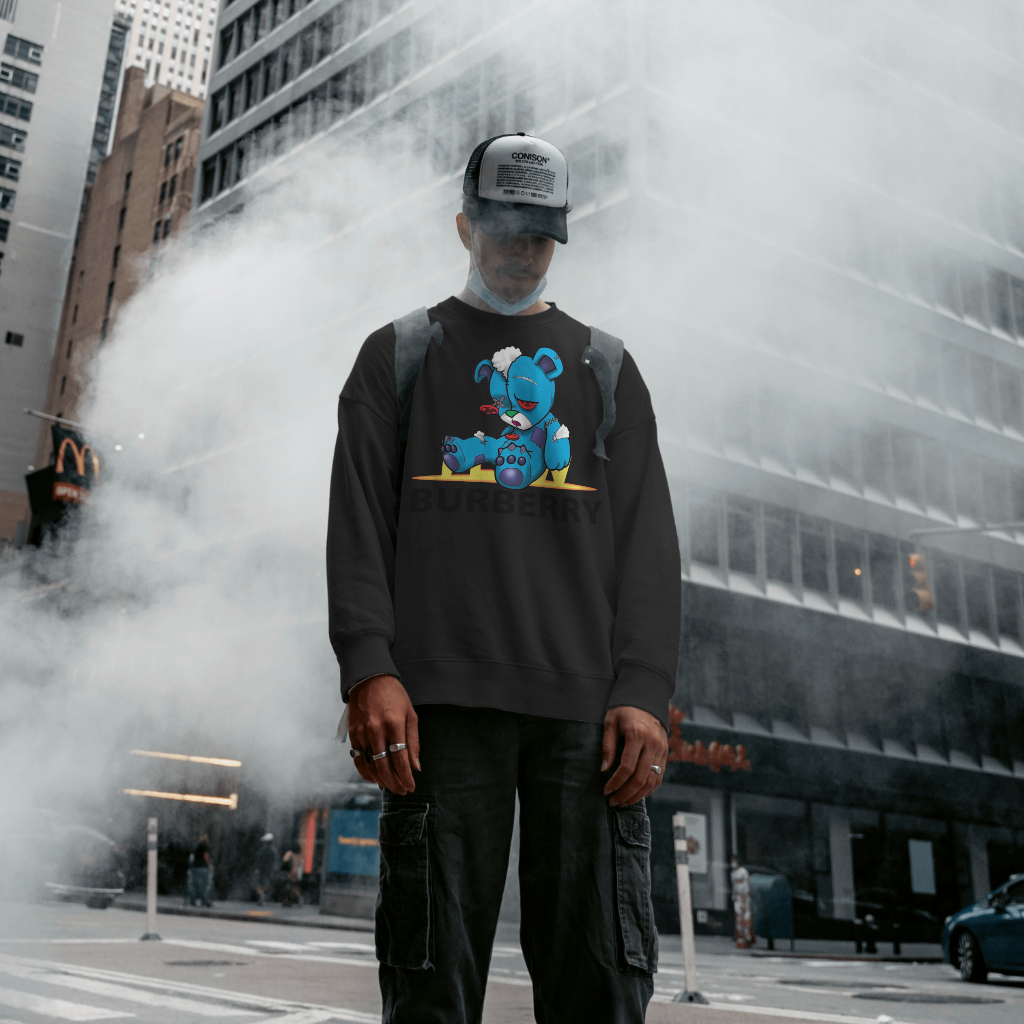 Burberryスウェット クル パーカー プリント  綿　男女兼用