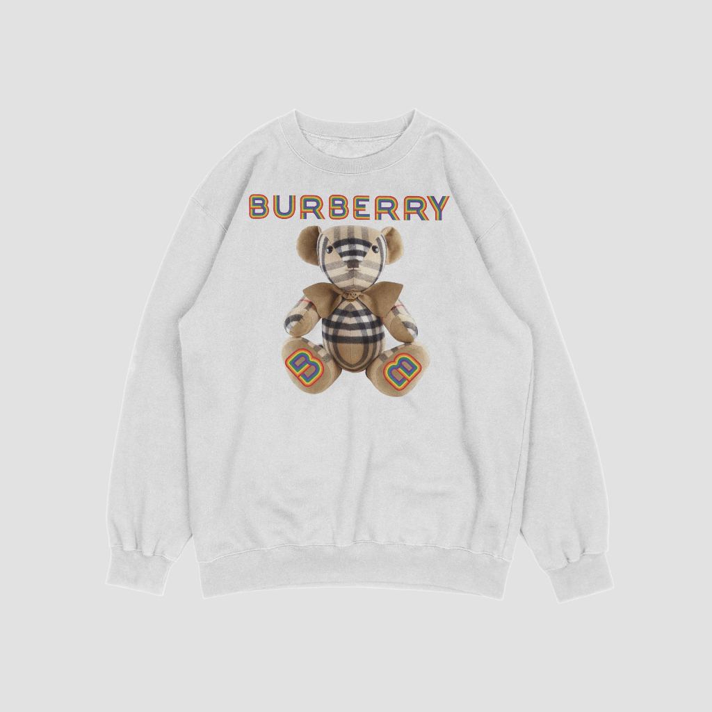 Burberryスウェット クル パーカー プリント  綿　男女兼用