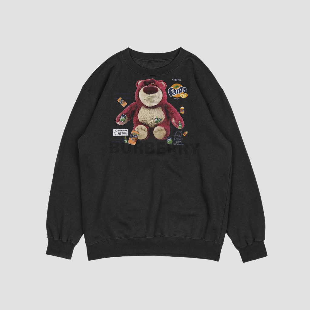 Burberryスウェット クル パーカー プリント  綿　男女兼用