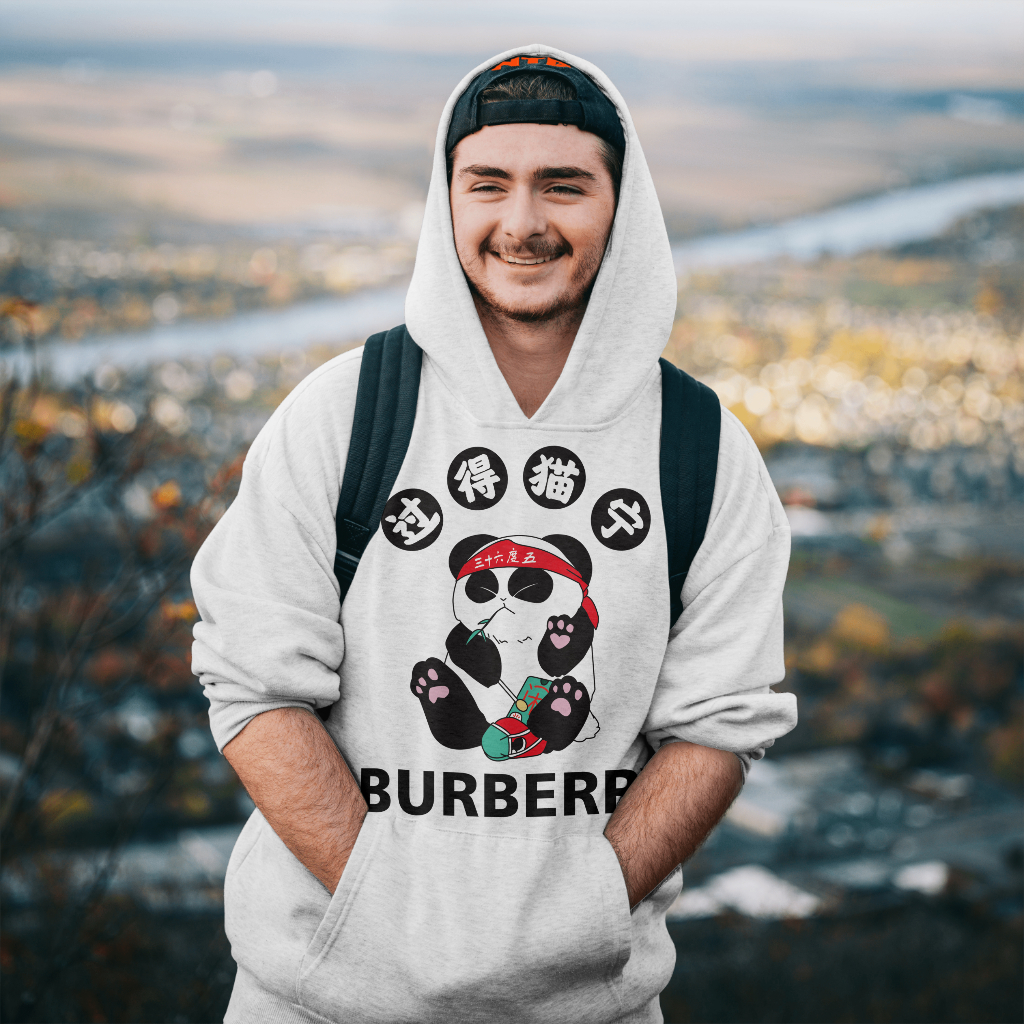 Burberryスウェット クル パーカー プリント  綿　男女兼用