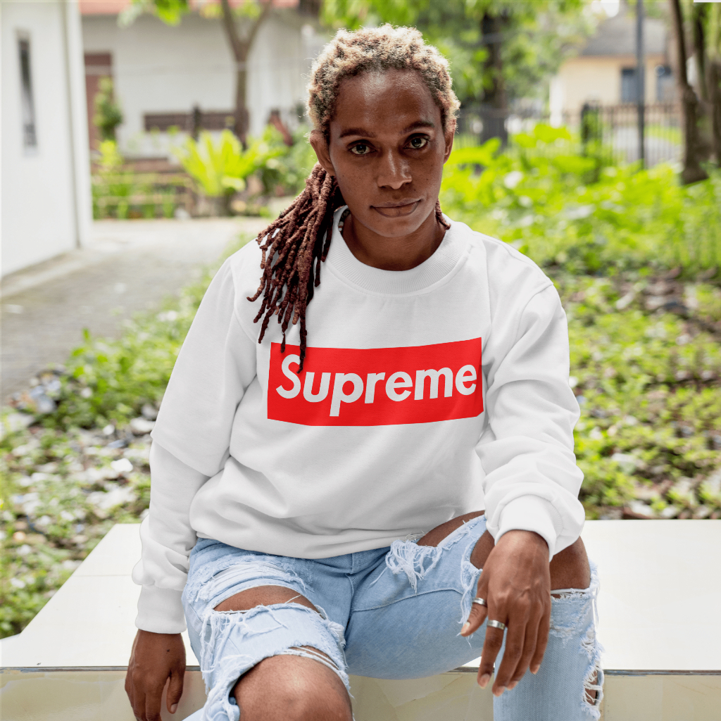 Supremeスウェット クル パーカー プリント  綿　男女兼用