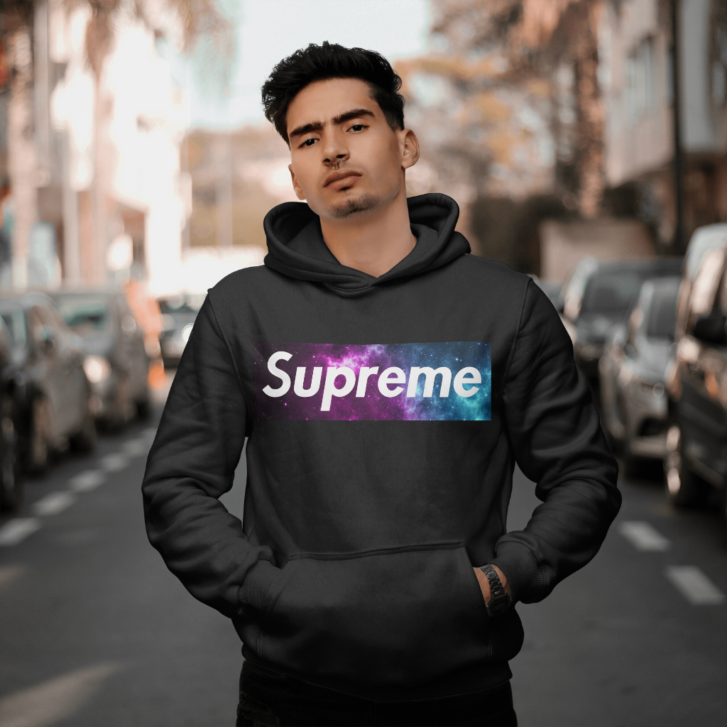 Supremeスウェット クル パーカー プリント  綿　男女兼用