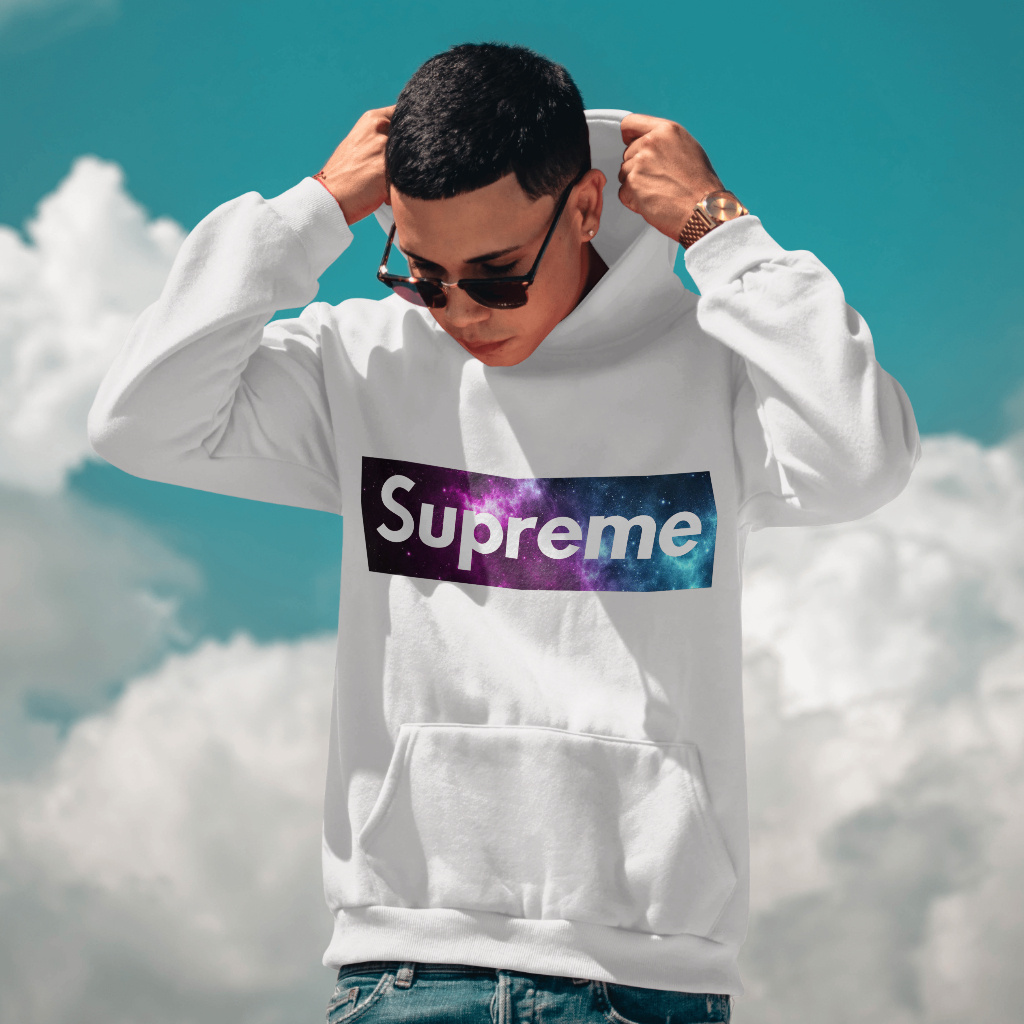 Supremeスウェット クル パーカー プリント  綿　男女兼用