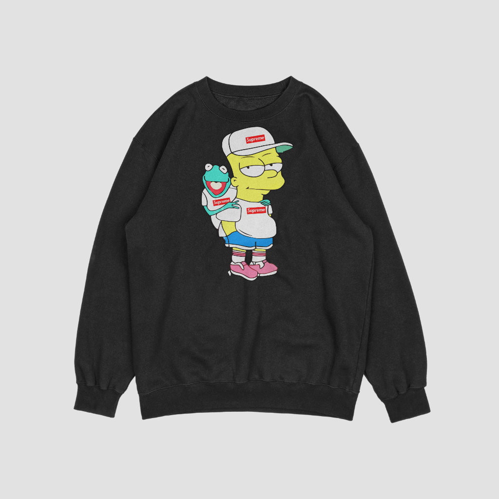 Supremeスウェット クル パーカー プリント  綿　男女兼用