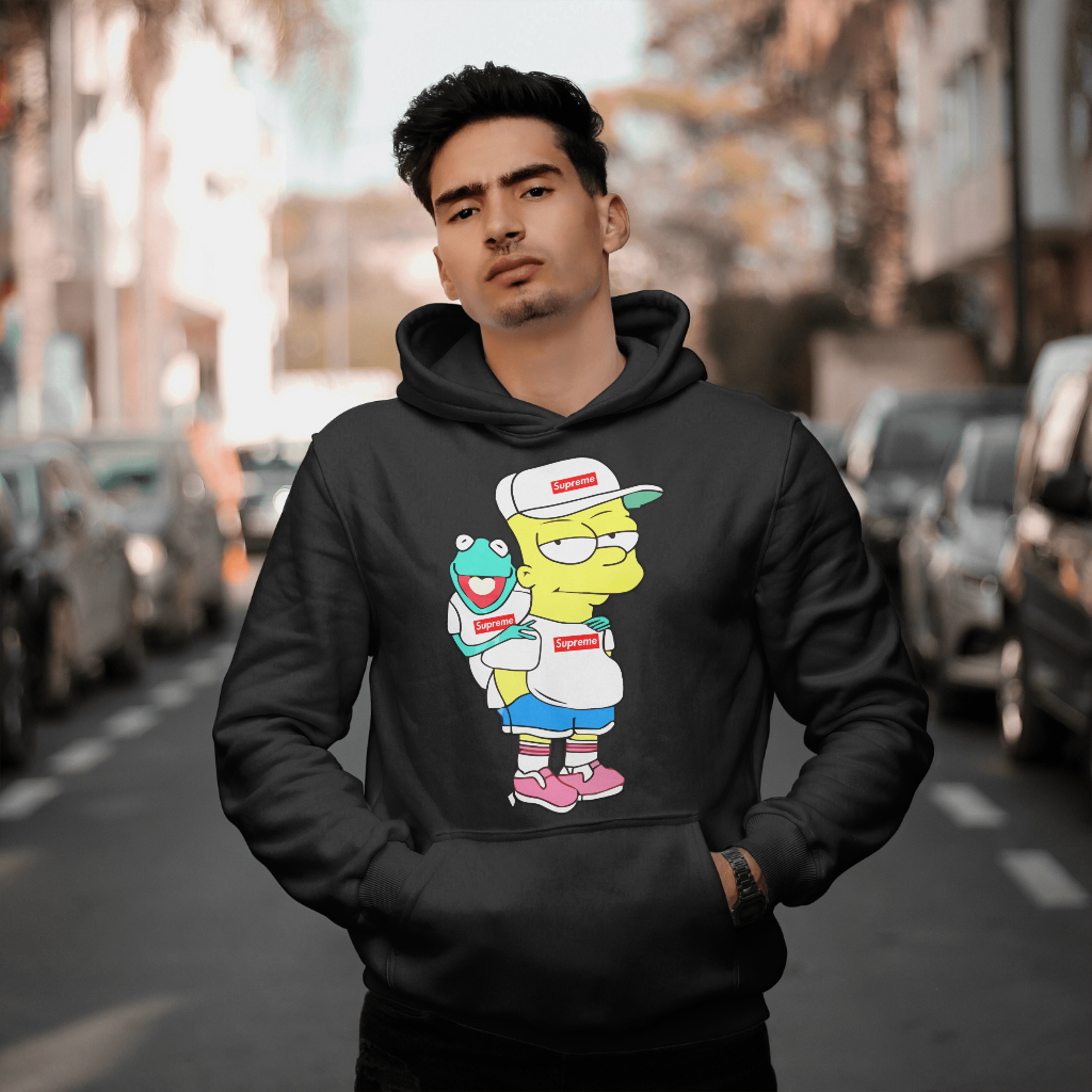 Supremeスウェット クル パーカー プリント  綿　男女兼用